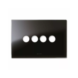 PLAQUE NEW STYLE 44 RECTANGULAIRE VERRE NOIR 4 MODULES 4 COMMANDES|sfh|db9682f76579|