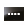 PLAQUE NEW STYLE 44 RECTANGULAIRE VERRE NOIR 4 MODULES 4 COMMANDES|sfh|794690c53348|