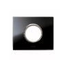 PLAQUE NEW STYLE 44 RECTANGULAIRE VERRE NOIR 3 MODULES POUR 1 PRISE DE COURANT|sfh|6fc15114e1a2|