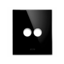 PLAQUE NEW STYLE 44 CARREE VERRE NOIR 2 MODULES 1 COMMANDE|sfh|1c3b257ba42e|