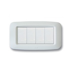 PLAQUE YES 45 RECTANGULAIRE BLANC 4 MODULES|sfh|ea32e3a1624a|