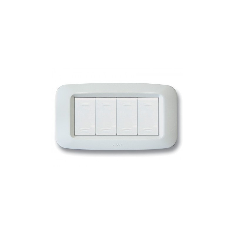 PLAQUE YES 45 RECTANGULAIRE BLANC 4 MODULES|sfh|ea32e3a1624a|