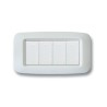 PLAQUE YES 45 RECTANGULAIRE BLANC 4 MODULES|sfh|ea32e3a1624a|