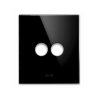 PLAQUE NEW STYLE 44 CARREE VERRE NOIR 2 MODULES 1 COMMANDE|sfh|32f83a20f5fc|