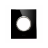 PLAQUE NEW STYLE 44 RECTANGULAIRE VERRE NOIR 2 MODULES POUR 1 PRISE DE COURANT|sfh|511606e6714d|