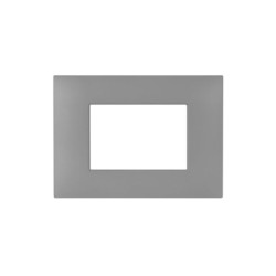 PLAQUE YOUNG 44 RECTANGULAIRE GRIS MAT 3 MODULES|sfh|1d496b005878|