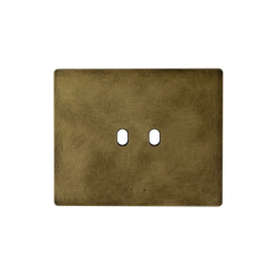 PLAQUE NEW STYLE 44 RECTANGULAIRE ALUMUNIUM COULEUR BRONZE ANTIQUE BROSSÉ 3 MODULES 2 COMMANDES|sfh|80fa0fd6babf|