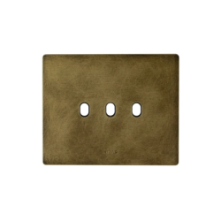 PLAQUE NEW STYLE 44 RECTANGULAIRE ALUMUNIUM COULEUR BRONZE ANTIQUE 3 MODULES 3 COMMANDES|sfh|2d703d8a0a02|