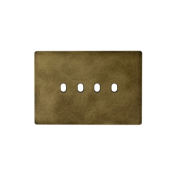 PLAQUE NEW STYLE 44 RECTANGULAIRE ALUMUNIUM COULEUR BRONZE ANTIQUE 4 MODULES 4 COMMANDES|sfh|fd7d6e12fbae|