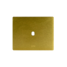 PLAQUE NEW STYLE 44 RECTANGULAIRE ALUMUNIUM COULEUR OR BROSSÉ 3 MODULES 1 COMMANDE|sfh|679156340c86|