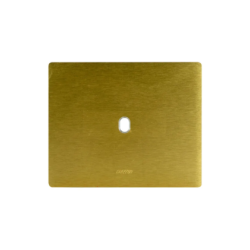 PLAQUE NEW STYLE 44 RECTANGULAIRE ALUMUNIUM COULEUR OR BROSSÉ 3 MODULES 1 COMMANDE|sfh|e920123f04b5|