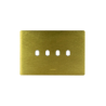 PLAQUE NEW STYLE 44 RECTANGULAIRE ALUMUNIUM COULEUR OR BROSSÉ 4 MODULES 4 COMMANDES|sfh|077c3a0b0452|