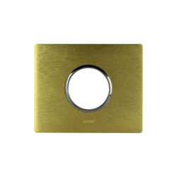 PLAQUE NEW STYLE 44 RECTANGULAIRE ALUMUNIUM COULEUR OR BROSSÉ 3 MODULES POUR 1 PRISE DE COURANT|sfh|40467903ac4d|