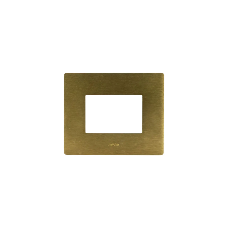 PLAQUE VERA 44 RECTANGULAIRE ALUMUNIUM COULEUR BRONZE 3 MODULES|sfh|b377f477597f|