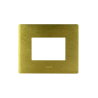 PLAQUE VERA 44 RECTANGULAIRE ALUMUNIUM COULEUR OR BROSSÉ 3 MODULES|sfh|e50046275828|