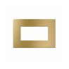 PLAQUE VERA 44 RECTANGULAIRE ALUMUNIUM COULEUR OR BROSSÉ 4 MODULES|sfh|2abc64b11175|
