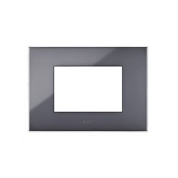 PLAQUE YOUNG 44 RECTANGULAIRE GRIS CENDRÉ 3 MODULES|sfh|2f13091da524|