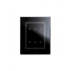 PLAQUE VERA 44 TOUCH RECTANGULAIRE NOIR ABSOLU 3+3 MODULES 6 COMMANDES|sfh|dcccb4c49d95|