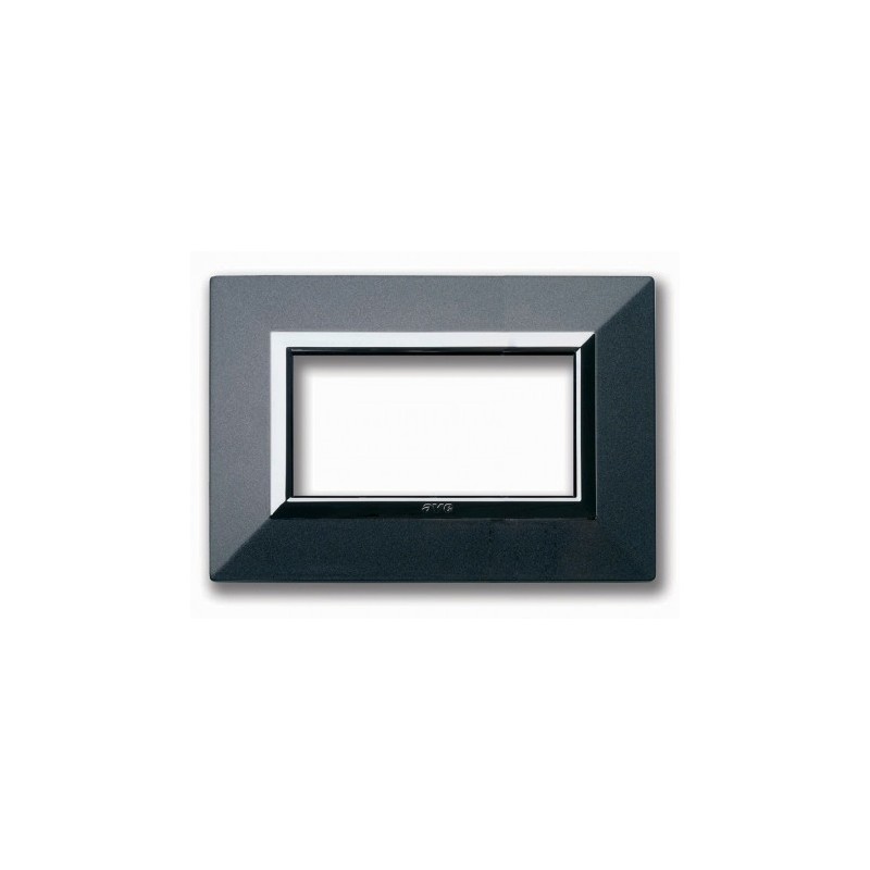 PLAQUE ZAMA 44 RECTANGULAIRE GRIS FONCE METALLISE 4 MODULES|sfh|3a695a38351e|