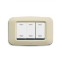 PLAQUE YES 45 RECTANGULAIRE IVOIRE 3 MODULES|sfh|2bd1ce618621|