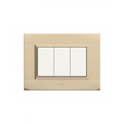 PLAQUES NOVA 45 RECTANGULAIRE CHAMPAGNE 3 MODULES|sfh|31fc7447d017|