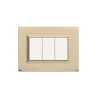 PLAQUES NOVA 45 RECTANGULAIRE CHAMPAGNE 3 MODULES|sfh|31fc7447d017|
