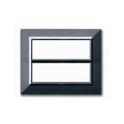 PLAQUE ZAMA 44 RECTANGULAIRE GRIS FONCE METALLISÉ 6+6 MODULES|sfh|c204f5d7aced|