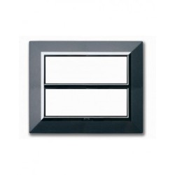 PLAQUE ZAMA 44 RECTANGULAIRE GRIS FONCE METALLISÉ 6+6 MODULES|sfh|a3ea01118cdc|
