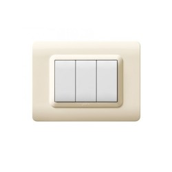 PLAQUE TECHNOPOLYMERE 44 RECTANGULAIRE SABLE 3 MODULES|sfh|40c1fef2c1ae|