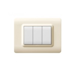 PLAQUE TECHNOPOLYMERE 44 RECTANGULAIRE SABLE 3 MODULES|sfh|a79dc9fed809|