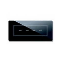 PLAQUE VERA 44 TOUCH RECTANGULAIRE NOIR ABSOLU 7 MODULES 4 COMMANDES|sfh|c7843db68a0e|