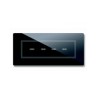 PLAQUE VERA 44 TOUCH RECTANGULAIRE NOIR ABSOLU 7 MODULES 4 COMMANDES|sfh|c7843db68a0e|