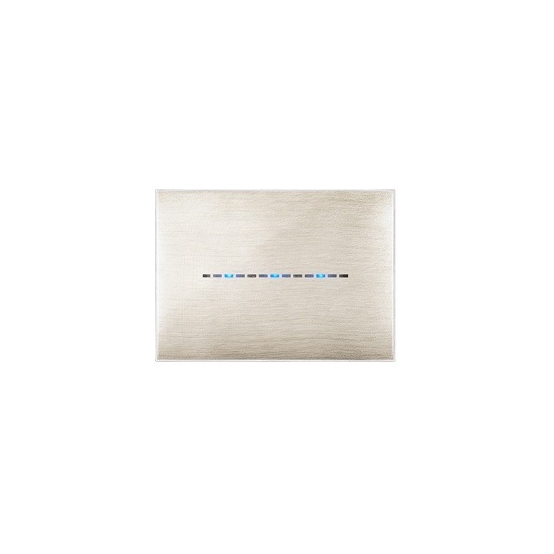 PLAQUE YOUNG TOUCH 44 RECTANGULAIRE BEIGE BROSSÉ 3D 3 MODULES|sfh|3027611db031|