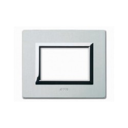 PLAQUE VERA 44 RECTANGULAIRE ALUMINIUM NATUREL BROSSÉ 3 MODULES|sfh|12a351c2c9a9|
