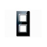 PLAQUE VERA 44 CARREE EN VERRE NOIR ABSOLU 2+2 MODULES|sfh|46eafdc15801|