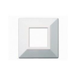 PLAQUE ZAMA 44 CARRÉE BLANC METALLISÉ 2 MODULES|sfh|5514ae1e9c86|