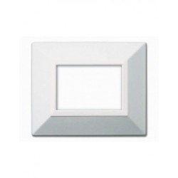 PLAQUE ZAMA 44 RECTANGULAIRE BLANC METALLISÉ 3 MODULES|sfh|bb9624485b8d|