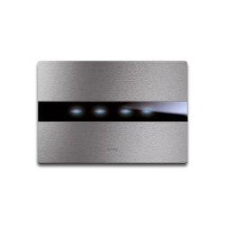 PLAQUE TOUCH 44 RECTANGULAIRE ALUMUNIUM NATUREL BROSSÉ 4 MODULES|sfh|3d6e354db608|