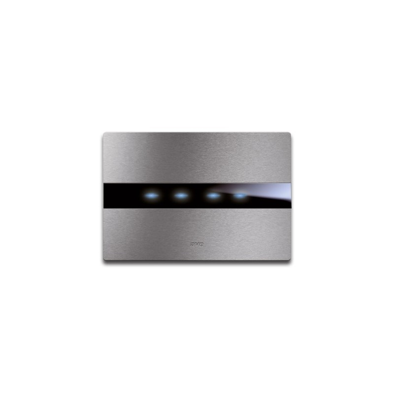 PLAQUE TOUCH 44 RECTANGULAIRE ALUMUNIUM NATUREL BROSSÉ 4 MODULES|sfh|3d6e354db608|