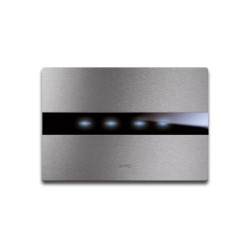 PLAQUE TOUCH 44 RECTANGULAIRE ALUMUNIUM NATUREL BROSSÉ 4 MODULES|sfh|3a7713205fa9|
