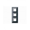 PLAQUE ZAMA 44 CARRÉE GRIS FONCE METALLISÉ 2+2+2 MODULES|sfh|ddebe71c3b39|