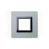 PLAQUE VERA 44 CARREE EN VERRE GRIS OPAQUE 2 MODULES|sfh|de55988e92d5|