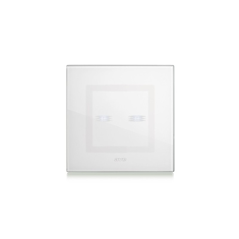 PLAQUE VERA 44 TOUCH CARRÉE BLANC 2 MODULES 2 COMMANDES|sfh|311b10159afd|