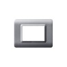 PLAQUE TECHNOPOLYMERE 44 RECTANGULAIRE ARGENT OPAQUE 3 MODULES|sfh|2d051bd73deb|