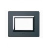 PLAQUE VERA 44 RECTANGULAIRE ALUMINIUM ANTHRACITE BROSSÉ 3 MODULES|sfh|954c4ca3473d|