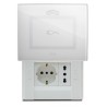 PLAQUE VERA 44 TOUCH RECTANGULAIRE BLANC POUR PRISE COULISSANTE AVEC SYMBOLE PRISE|sfh|a3b464028bcb|