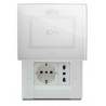 PLAQUE VERA 44 TOUCH RECTANGULAIRE BLANC POUR PRISE COULISSANTE AVEC SYMBOLE PRISE|sfh|9e86c13ee466|