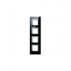 PLAQUE VERA 44 CARREE EN VERRE NOIR ABSOLU 2+2+2+2 MODULES|sfh|549f6e9c40de|
